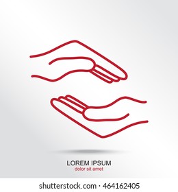 Line icon- hands