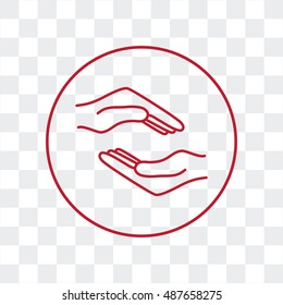 Line icon- hands