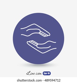 Line icon- hands