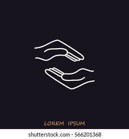 Line icon- hands