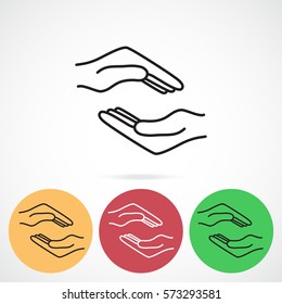 Line icon- hands