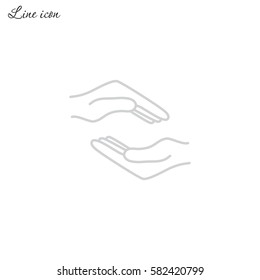 Line icon- hands