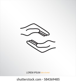 Line icon- hands