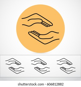 Line icon- hands