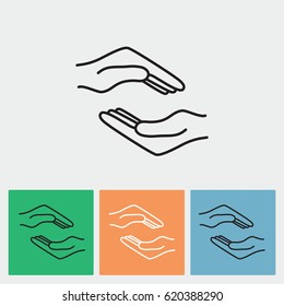 Line icon- hands