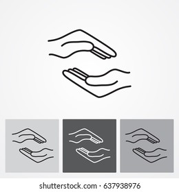 Line icon- hands