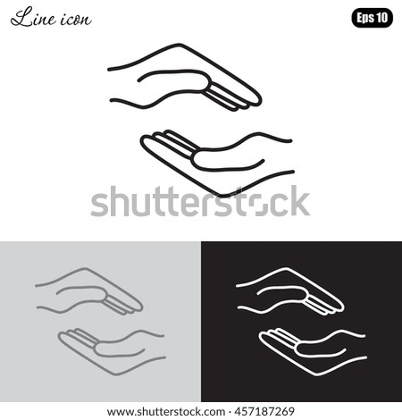 Line icon- hands