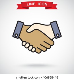 Line icon-   handshake