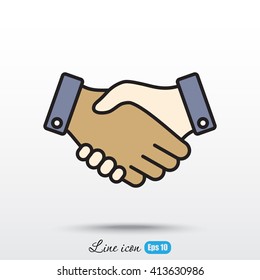 Line icon-   handshake