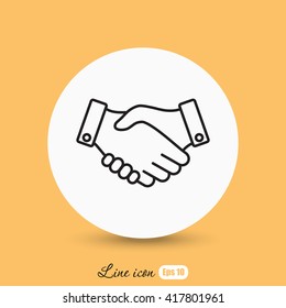 Line icon-   handshake