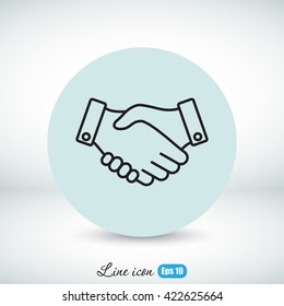 Line icon-   handshake