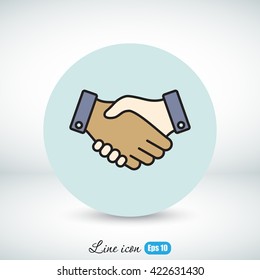 Line icon-   handshake