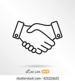 Line icon-   handshake