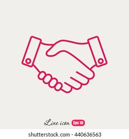 Line icon-   handshake