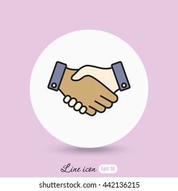 Line icon-   handshake
