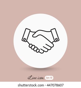Line icon-   handshake