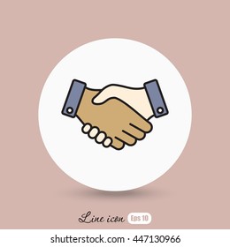 Line icon-   handshake