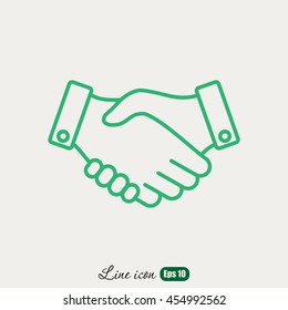 Line icon-   handshake