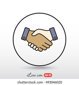 Line icon-   handshake