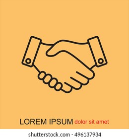 Line icon-   handshake