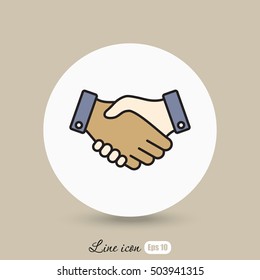 Line icon-   handshake