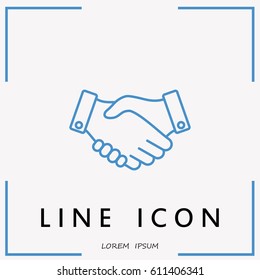 Line icon-   handshake