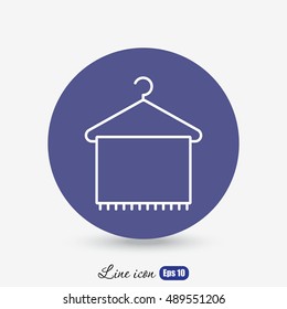 Line icon- Hanger with towe