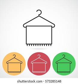 Line icon- Hanger with towe