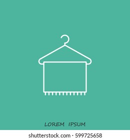 Line icon- Hanger with towe