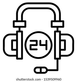 A line icon for headphone