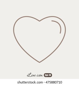 Line icon- heart