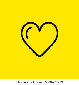 Line icon of heart shape. Love, affection, Valentine day. Heart concept. Can be used for topics like celebration, feelings, symbols