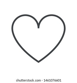 Line icon heart. Simple vector illustration with ability to change.