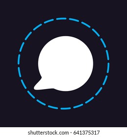 Line icon- Heart in speech bubble