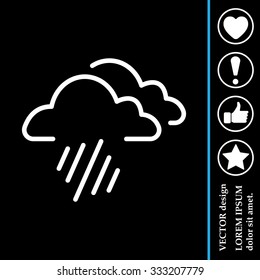 line icon of heavy rain