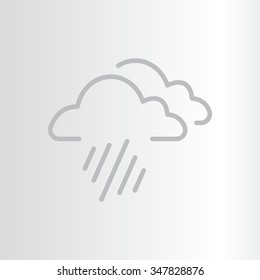 line icon of heavy rain
