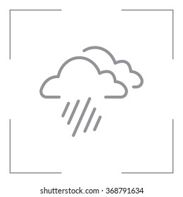line icon of heavy rain