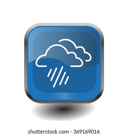 line icon of heavy rain