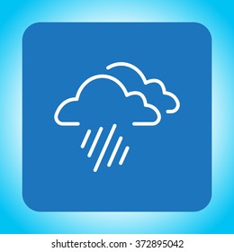 line icon of heavy rain