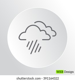 line icon of heavy rain