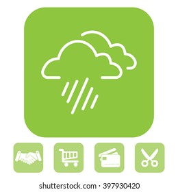 line icon of heavy rain
