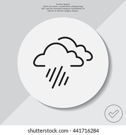 line icon of heavy rain