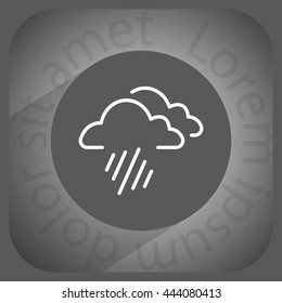 line icon of heavy rain