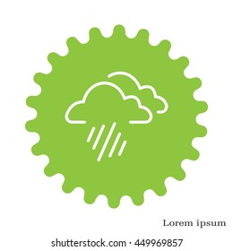 line icon of heavy rain