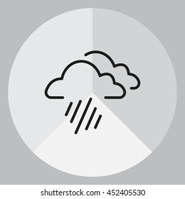 line icon of heavy rain
