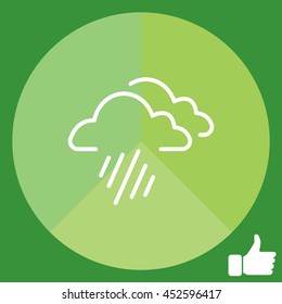 line icon of heavy rain