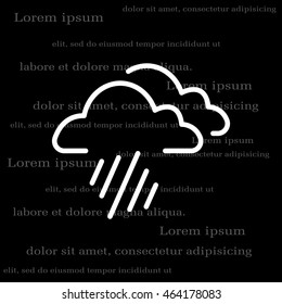 line icon of heavy rain