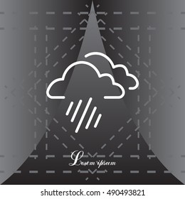line icon of heavy rain