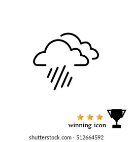line icon of heavy rain