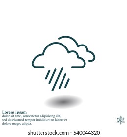 line icon of heavy rain